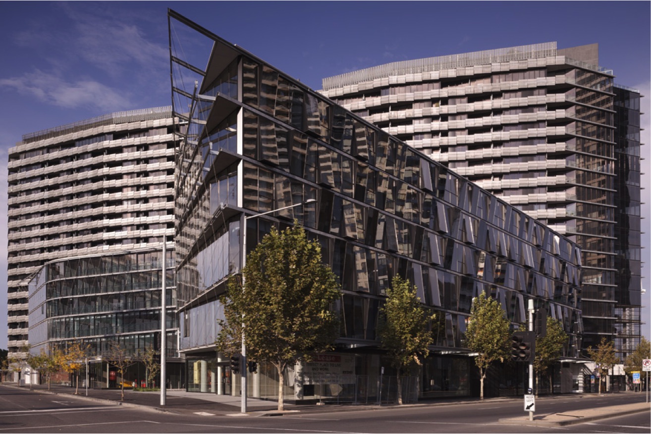 Exterior finish detail of premium residential development