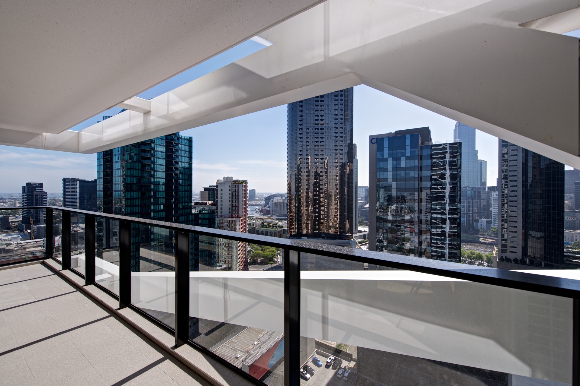 View from balcony of premium residential development