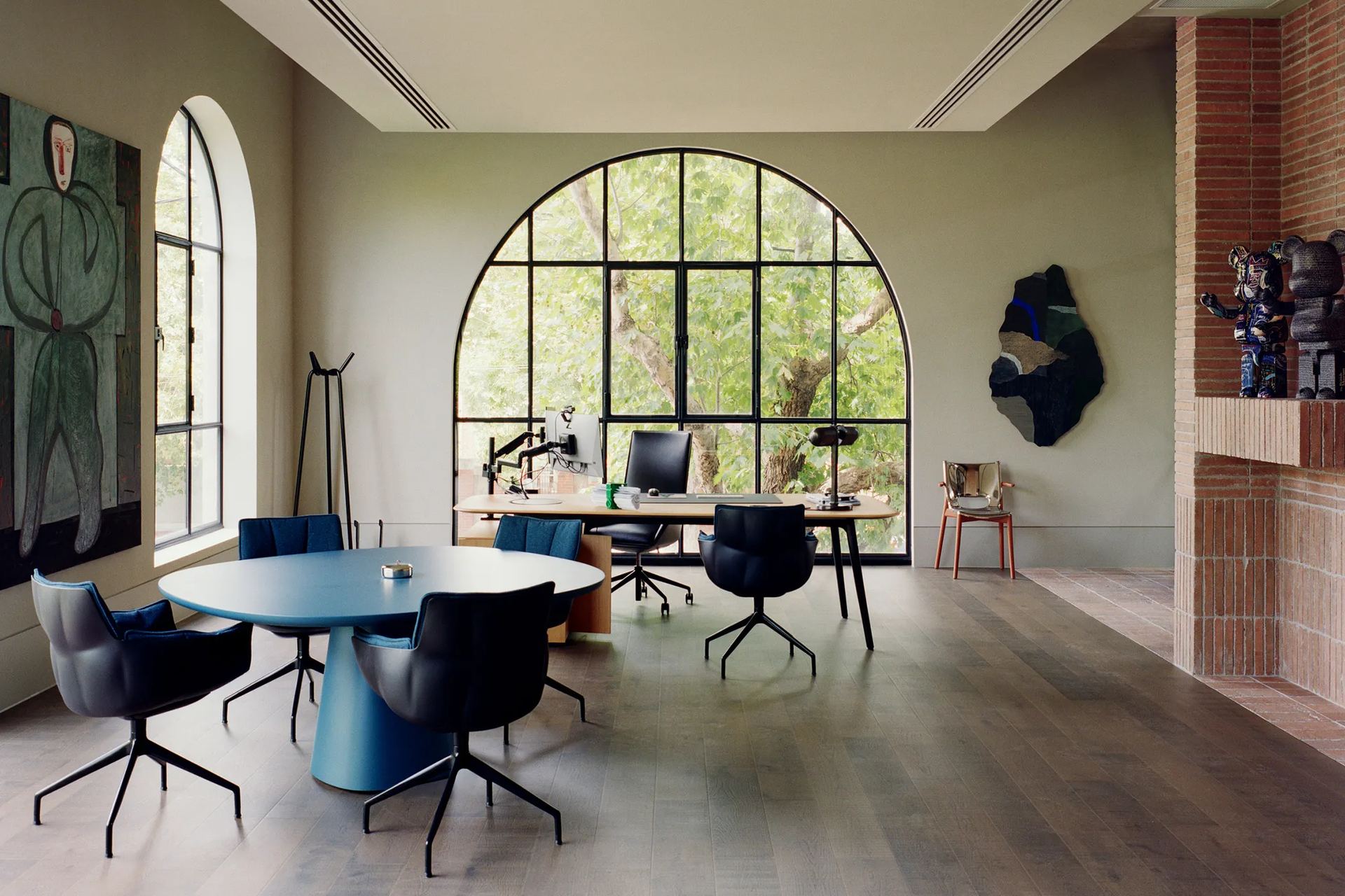 Clarendon Works, South Melbourne — arched-window workspace interior