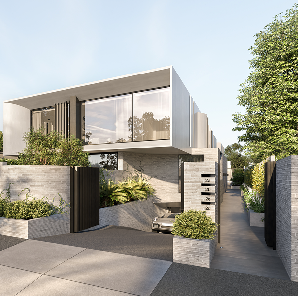 Construction overview of large development project