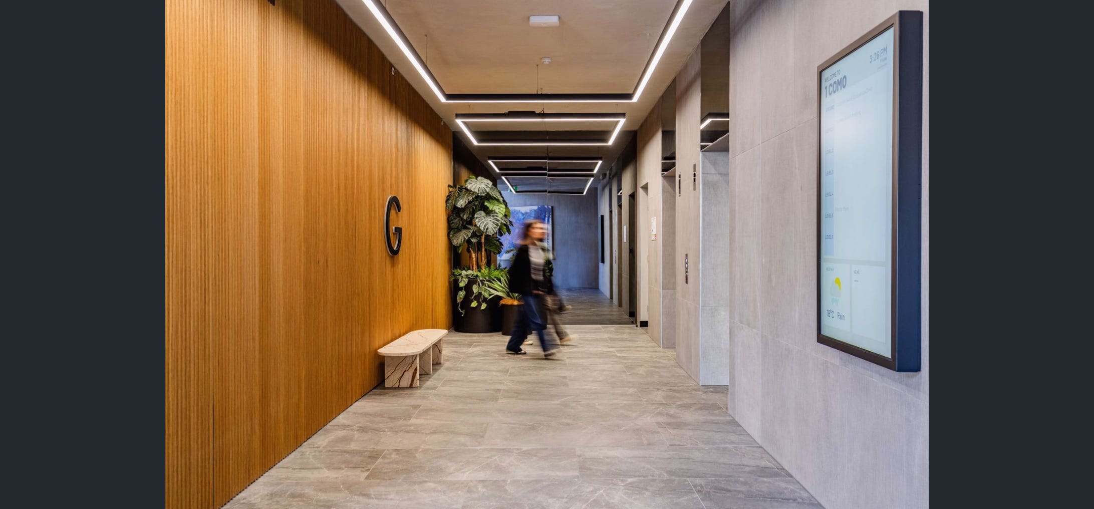 Trinity display suite living area