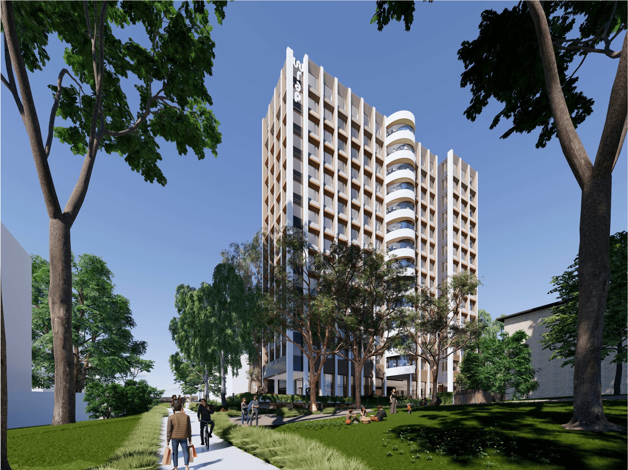 Mac Park masterplanned community — aerial development view