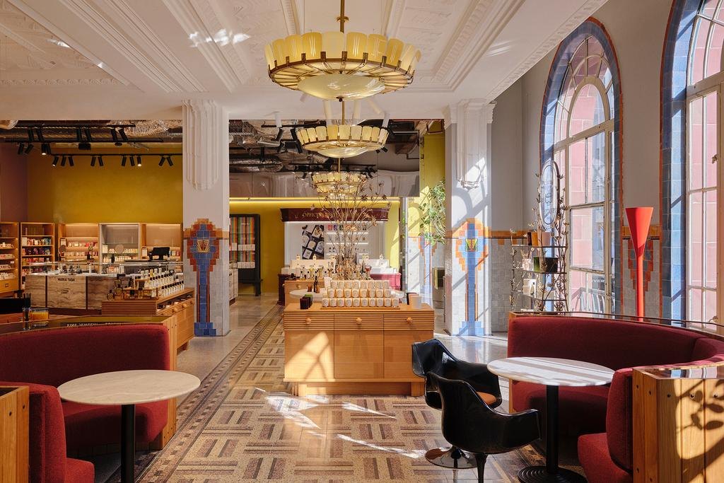 299 Bourke Street — ground-floor hall in the MECCA flagship