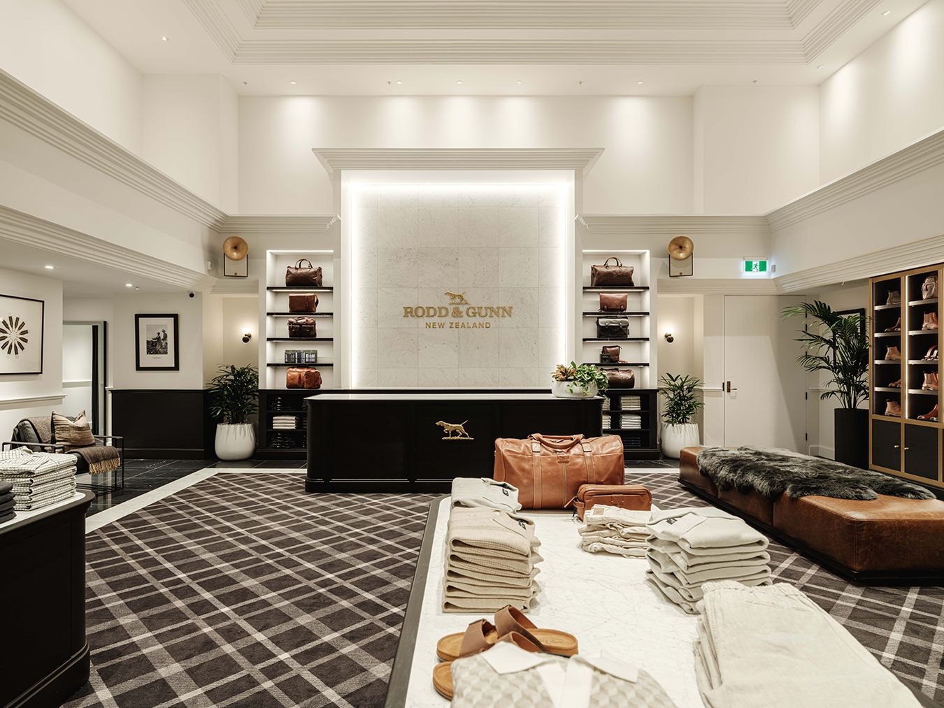 Rodd & Gunn, Melbourne — store interior with Rodd & Gunn signage